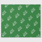 Elegantes traditionelles Green Jingle Bell Muster Geschenkpapier (Flach)
