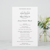 Elegantes traditionelles Hochzeitsprogramm (Stehend Vorderseite)