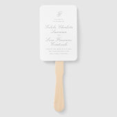 Elegantes traditionelles Hochzeitsprogramm in Grau Fächer (Vorderseite)