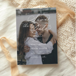 Elegantes traditionelles kalligrafisches Hochzeits Save The Date