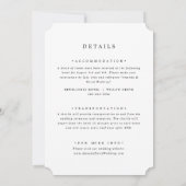 Elegantes traditionelles Minimalistisch in einer H Einladung (Rückseite)