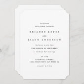 Elegantes traditionelles Minimalistisch in einer H Einladung (Vorne/Hinten)