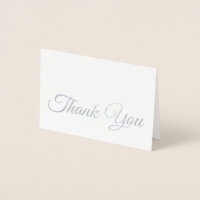 Elegantes traditionelles Silver Script Vielen Dank