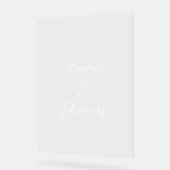 Elegantes, transparentes Akryllisches Hochzeitssym Acrylschild (Winkel)