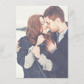 Elegantes transparentes Foto Hochzeit und Typograf Menükarte (Rückseite)