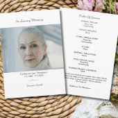 Elegantes Trauerfeierprogramm mit Foto Programm