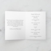 Elegantes Trauerprogramm mit Foto zur Erinnerung Programm (Innenseite)