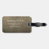 Elegantes Traveler Brown und Black Leather Monogra Gepäckanhänger (Rückseite horizontal)