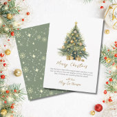 Elegantes Tree Watercolor Gold Glittery-Geschenk Mittlere Geschenktüte