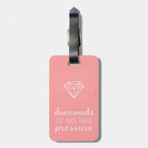 Elegantes trendiges Diamant-Zitat-Gepäckanhänger Gepäckanhänger