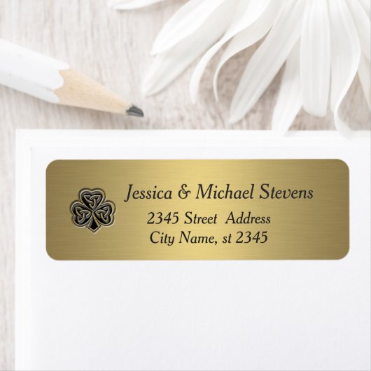 Elegantes trendiges Irish Kleeblatt Gold (Insitu)