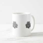 Elegantes trendiges Irish Kleeblatt Kaffeetasse (VorderseiteRechts)