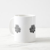 Elegantes trendiges Irish Kleeblatt Kaffeetasse (Vorderseite Links)