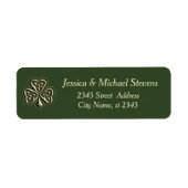 Elegantes trendiges Irish Kleeblatt Label (Vorne)
