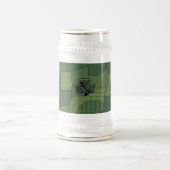 Elegantes trendiges Irish Kleeblatt Patchwork Bierglas (Mittel)