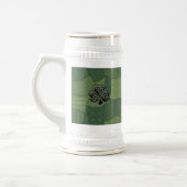 Elegantes trendiges Irish Kleeblatt Patchwork Bierglas (Links)