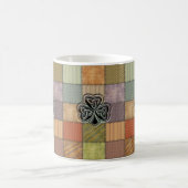 Elegantes trendiges Irish Kleeblatt Patchwork Kaffeetasse (Mittel)