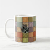 Elegantes trendiges Irish Kleeblatt Patchwork Kaffeetasse (Links)