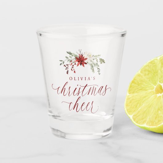 Elegantes trendiges lustiges Weihnachtsgeschenk Schnapsglas (Vorderseite)