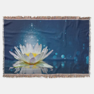 Elegantes Trendiges Mädchen, Weiße Lotus Decke