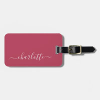 Elegantes Trendiges Magenta-Script-Name Personalis
