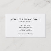 Elegantes, trendiges, minimalistisches berufliches visitenkarte (Rückseite)