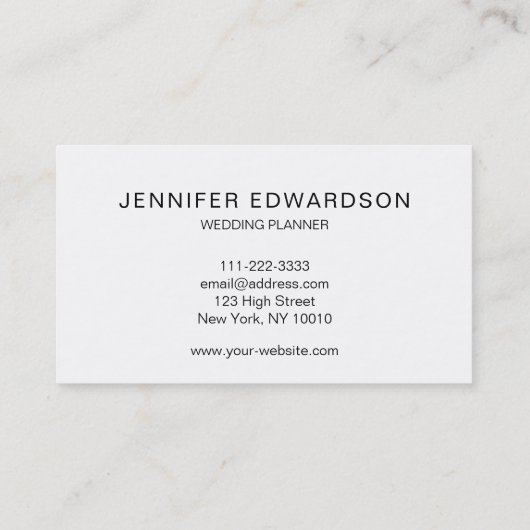 Elegantes, trendiges, minimalistisches berufliches visitenkarte (Rückseite)