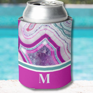Elegantes Trendiges Modernes Initialen-Monogramm Dosenkühler