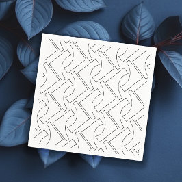 Elegantes trendiges Schwarz-Weiß-geometrisches Mus Serviette