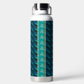 Elegantes Trendiges Türkis Trinkflasche (Rückseite)