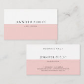 Elegantes trendy Blush Pink Modernes Template Visitenkarte (Vorne/Hinten)