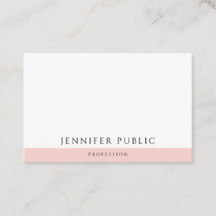 Elegantes trendy Blush Pink Modernes Template Visitenkarte