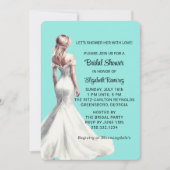 Elegantes trendy Chic Türkis Brautparty Einladung (Vorderseite)