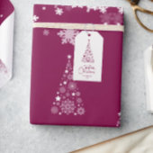 Elegantes Trendy Christmas Magenta Packpapier