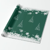 Elegantes Trendy Green Weihnachtspapier Geschenkpapier (Ungerollt)