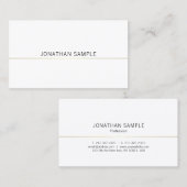 Elegantes trendy Minimalistisches Design Gold Schl Visitenkarte (Vorne/Hinten)