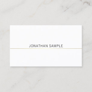 Elegantes trendy Minimalistisches Design Gold Schl Visitenkarte