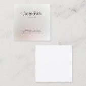 Elegantes trendy Modernes Design Beruflich Stilvol Quadratische Visitenkarte (Vorne/Hinten)