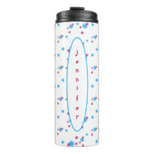 Elegantes trendy Modernes Girly White Blue Templat