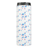 Elegantes trendy Modernes Girly White Blue Templat Thermosbecher (Rückseite)