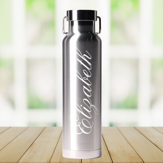 Elegantes Trendy Modernes Individuelle Name Skript Trinkflasche