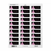 Elegantes Trendy, rosa Kleid, Schwarzes Adressetik (Vorne)