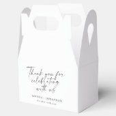 Elegantes Trendy Script Custom Danke White Geschenkschachtel (Geöffnet)