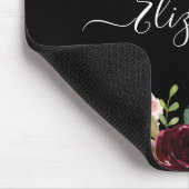 Elegantes Trendy Script Wasserfarbe Mixed Floral Mousepad (Ecke)