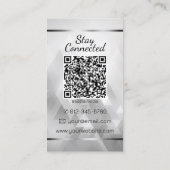 Elegantes Triangle Muster Herz Foto QR-Logo Visitenkarte (Rückseite)