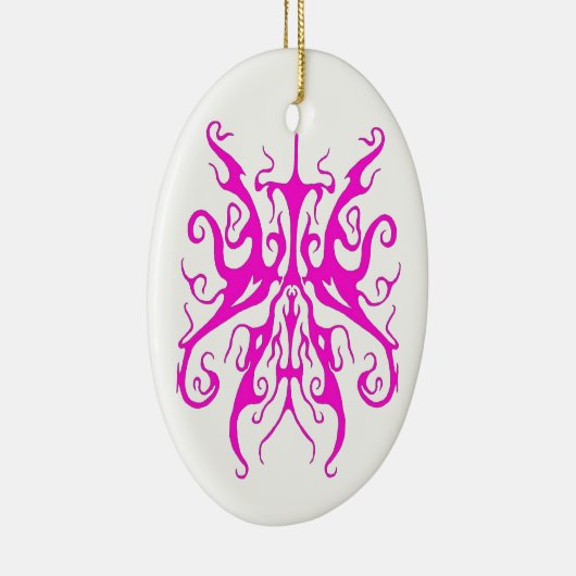 Elegantes Tribal Tattoo Design - Rosa Keramik Ornament (Rechts)