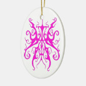 Elegantes Tribal Tattoo Design - Rosa Keramik Ornament (Links)