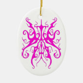Elegantes Tribal Tattoo Design - Rosa Keramik Ornament (Vorne)
