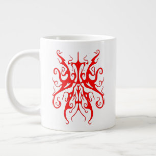 Elegantes Tribal Tattoo Design - rot Jumbo-Tasse
