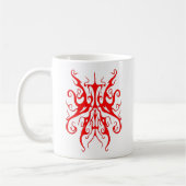 Elegantes Tribal Tattoo Design - rot Kaffeetasse (Links)